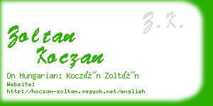 zoltan koczan business card